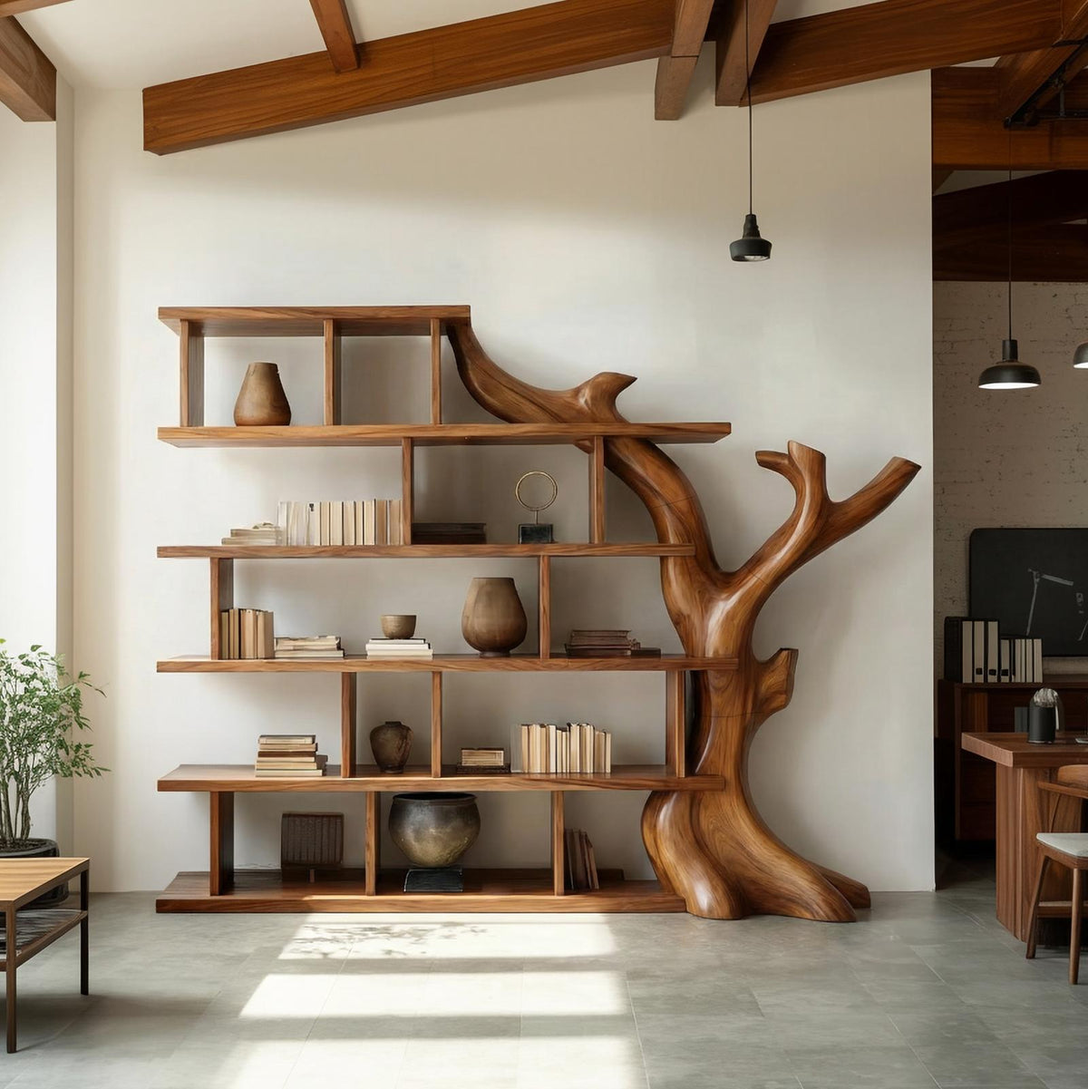 Organic Tree Bookshelf For Living Room And Home Library