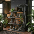 Mushroom Bookshelf Wooden Bookcase Display Shelf For Living Room Bedroom Decor