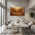 Eagle Sunrise Wooden Wall Art Panel, Majestic Carved Bird Landscape Decor for Living Room, Dining Room