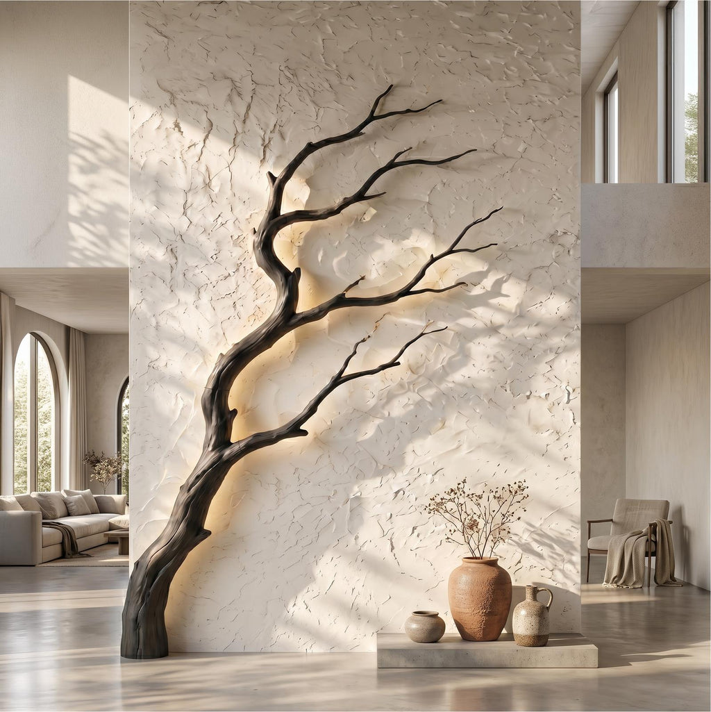 Spry Interior Organic Modern Wood Wall Decor, Sculptural Tree Branch Art for Entryway & Foyer, SINLSAWD128