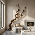 Nature Inspired Wall Decor, Sculptural Wood Tree Branch Art Sculpture for Living Room & Bedroom