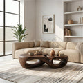 Organic Coffee Table With Sculptural Hollow Design For Living Room