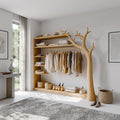Rustic Tree Wardrobe Rack Bedroom Or Entryway Closet Storage