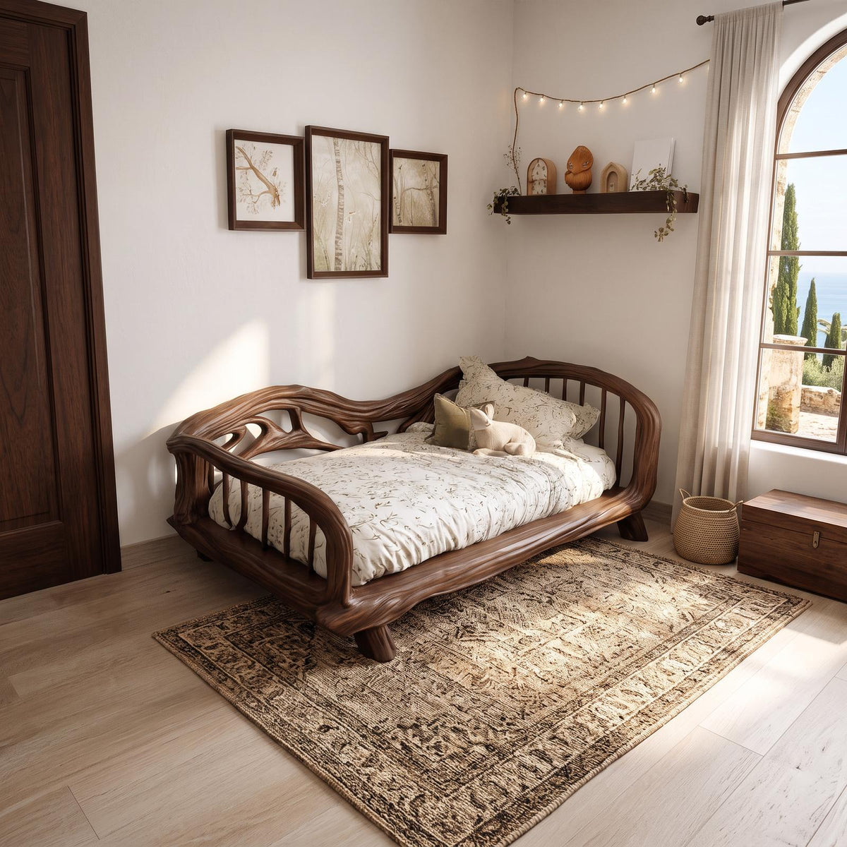 Rustic Toddler Bed Kids Bedroom SINLSAWB047