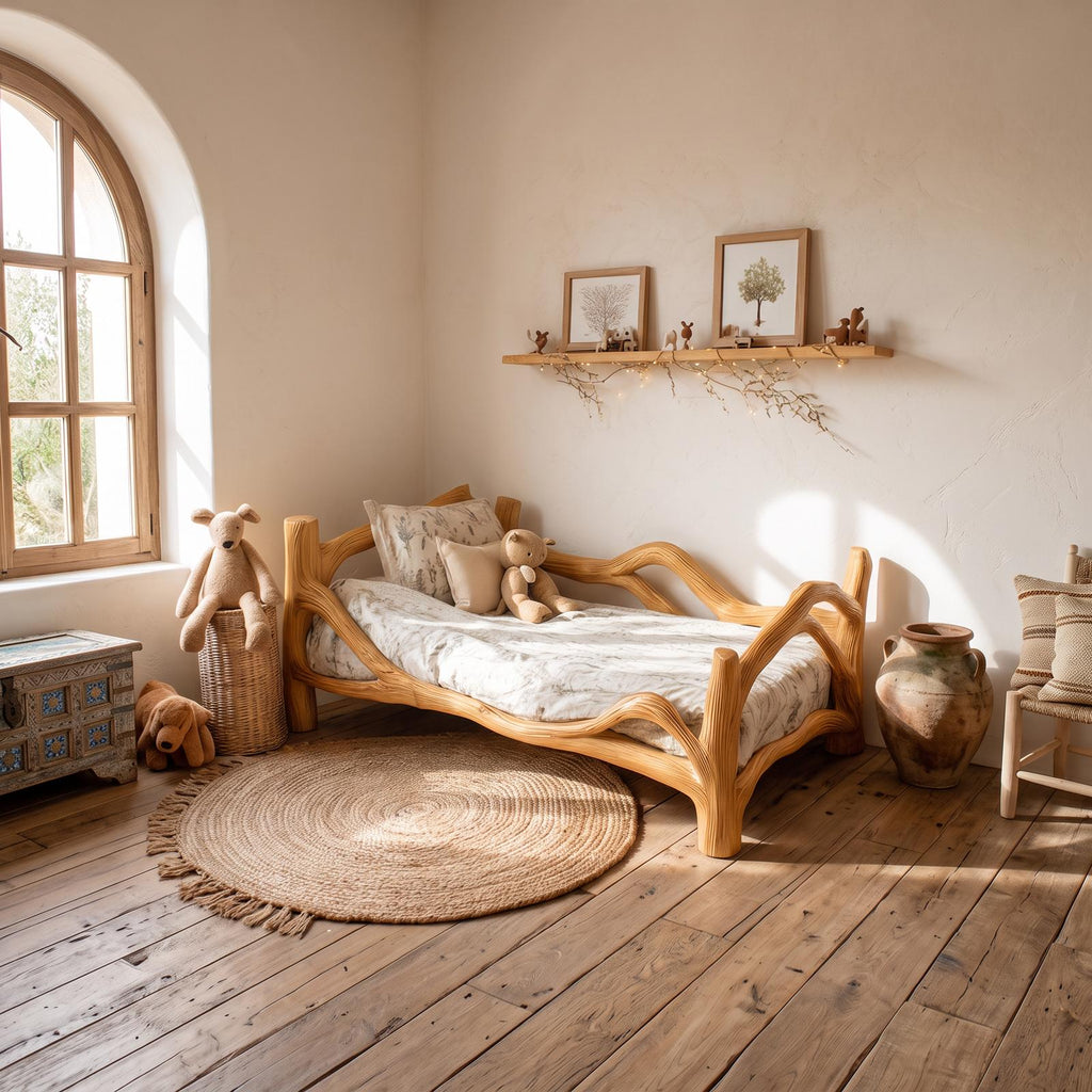 Rustic Kids Bed Nursery Space SINLSAWB049