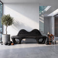 Gothic Halloween Accent Bench With Dramatic Rounded Silhouette For Hallway