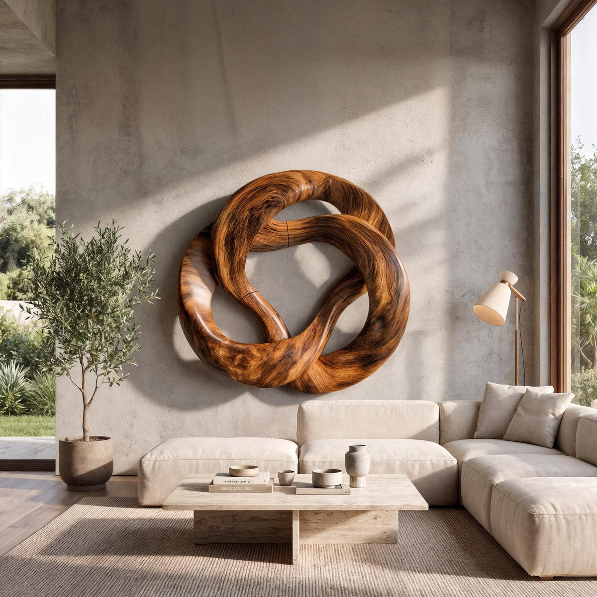 Mid Century Swirl Wall Art For Lounge And Bedroom SINLKIWA163