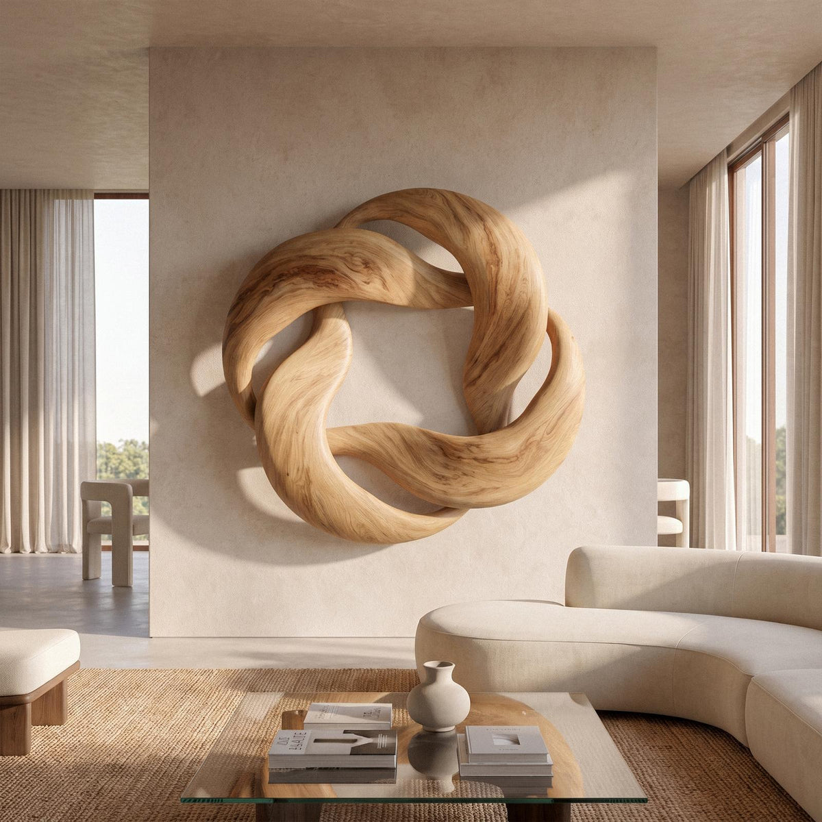 Abstract Circular Loop Wall Art For Living Room And Office SINLKIWA165