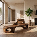 Minimalist Bench Handcrafted Organic Design For Entryway Hall SINLKIBEN140
