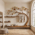 Rustic Tree Wardrobe Solid Wood Handcrafted Bedroom Storage