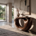 Console Table Organic Hollow Base Design For Entryway SINLKICS682