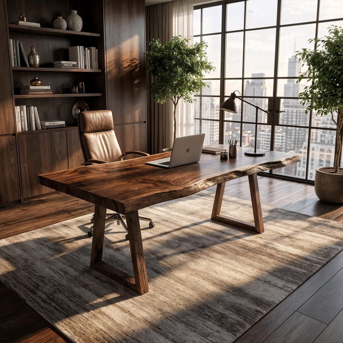 Rustic Natural Work Desk Bedroom And Creative Area