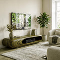 Sculptural Wood TV Stand Entertainment Unit Living Room
