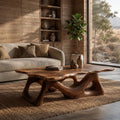Nature Inspired Coffee Table Sculptural Ring Base For Living Room