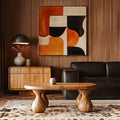 Rustic Coffee Table With Handcrafted Sculptural Wood Design For Living Room