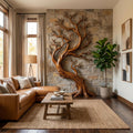 Rustic Tree Wall Art Sculpture Living Room And Hallway