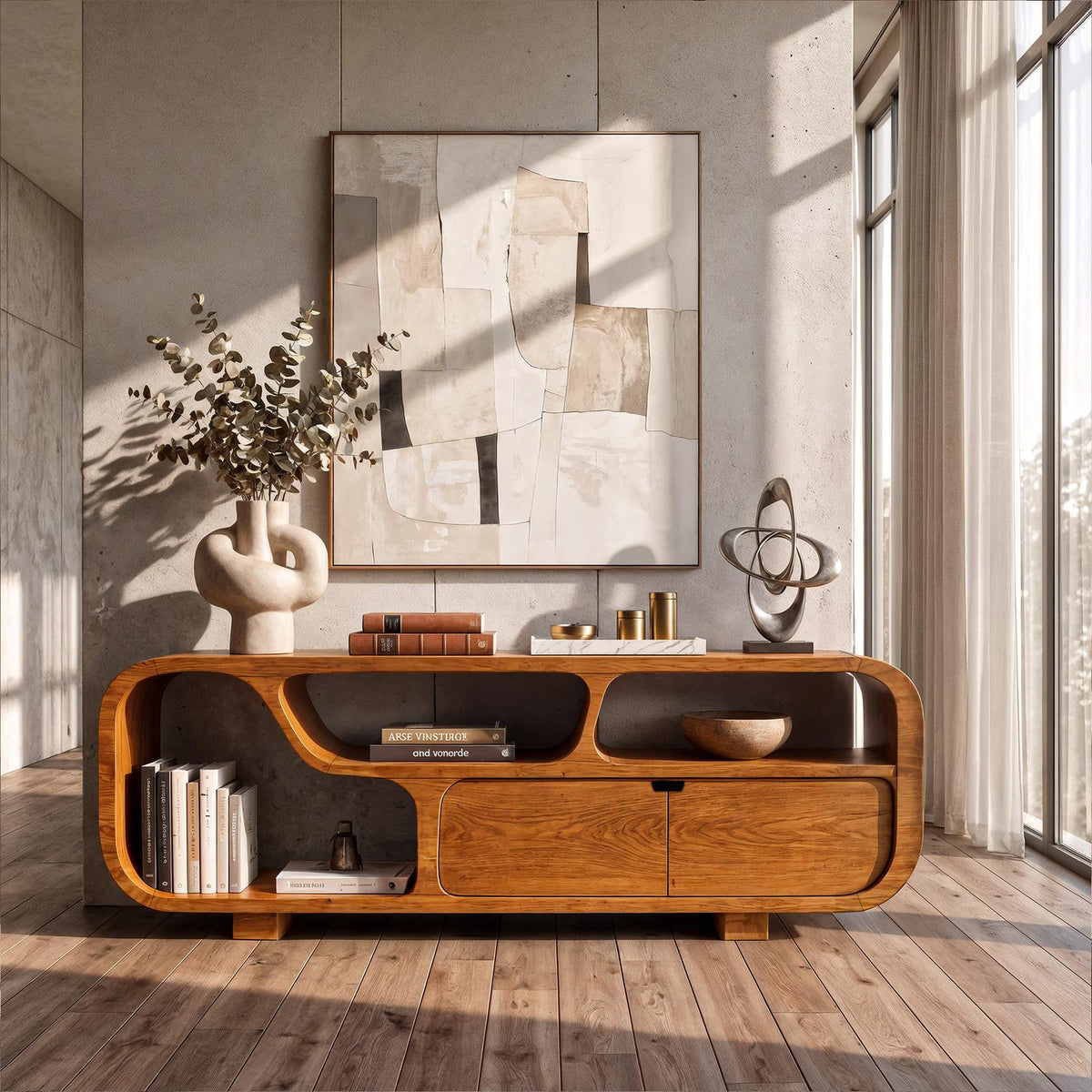 Contemporary Sideboard With Floating Drawer Design For Living Room SINLKISD006