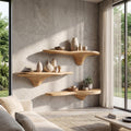 Rustic Mushroom Wall Shelf Entryway