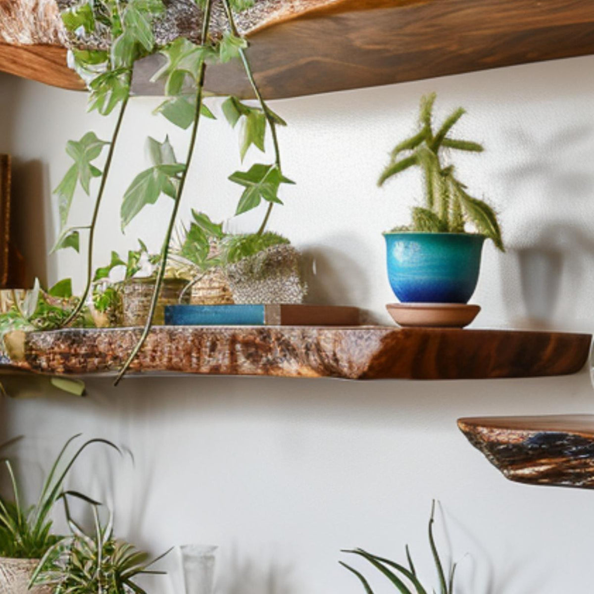 Live Edge Shelf Wall Mounted Shelf