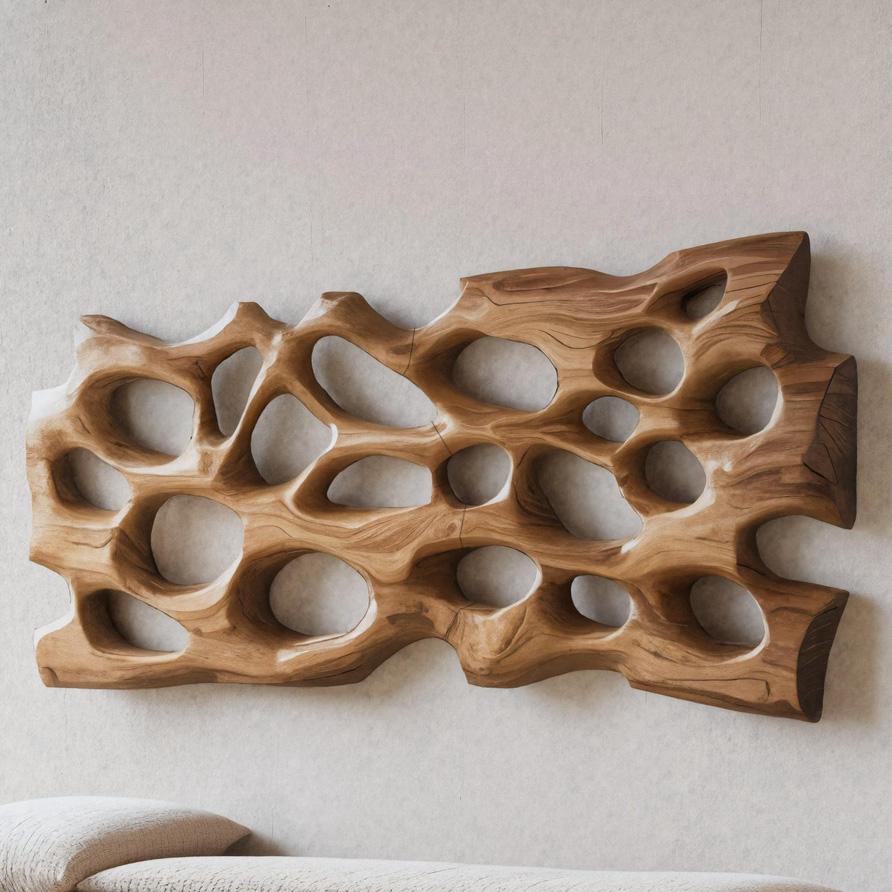 Spry Interior Modern Abstract Wooden Wall Art, Handcrafted Geometric Wood Block Wall Decor for Living Room & Office, SITHHNWA011
