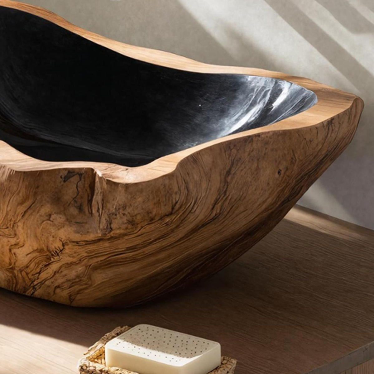 Farmhouse Solid Wood Sink For Warm Bathroom Interiors