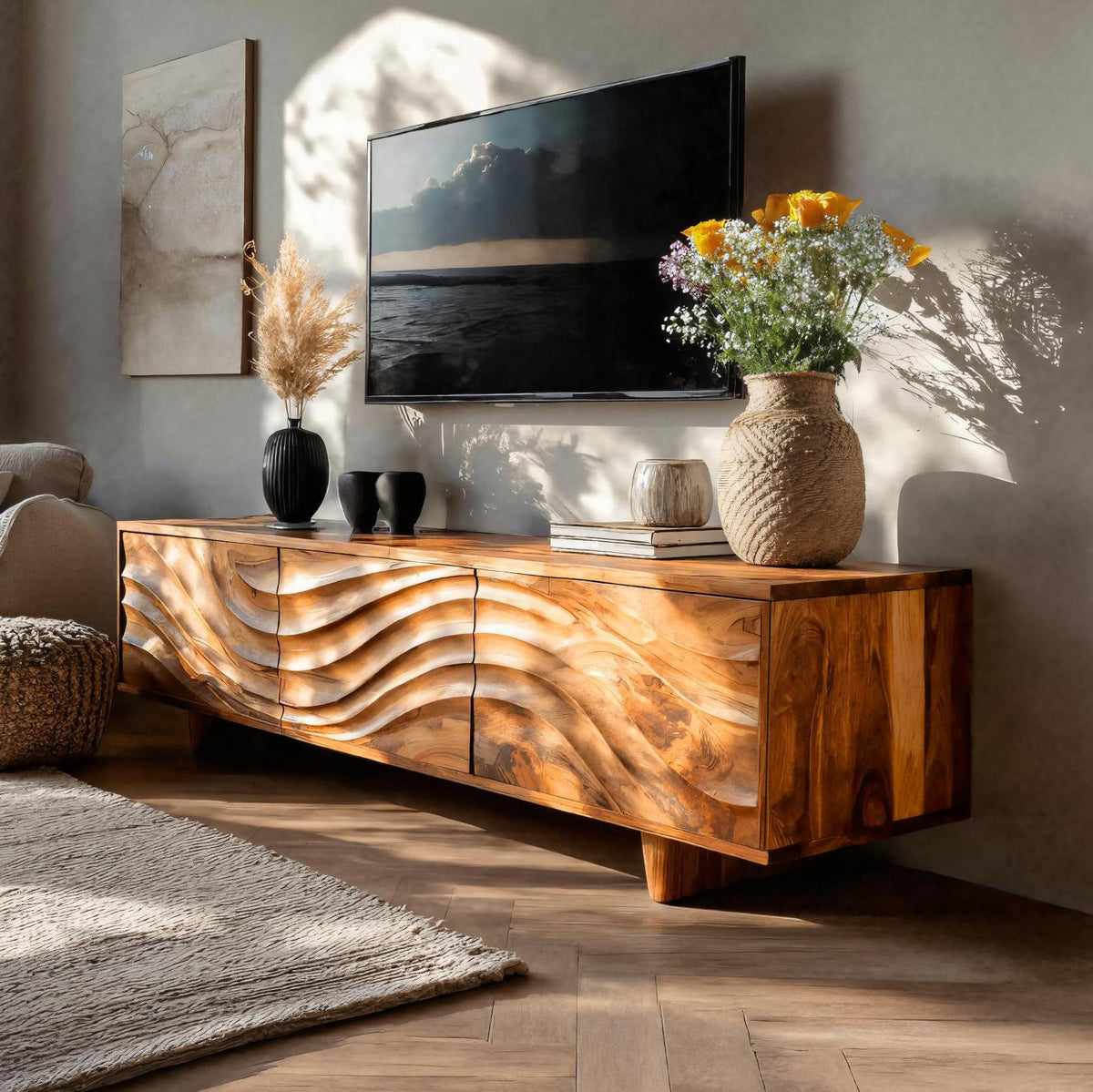 Contemporary TV Cabinet With Storage Drawers For Living RTTHTTTVC048