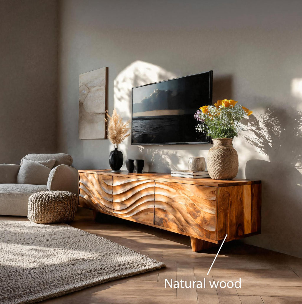 Contemporary TV Cabinet With Storage Drawers For Living