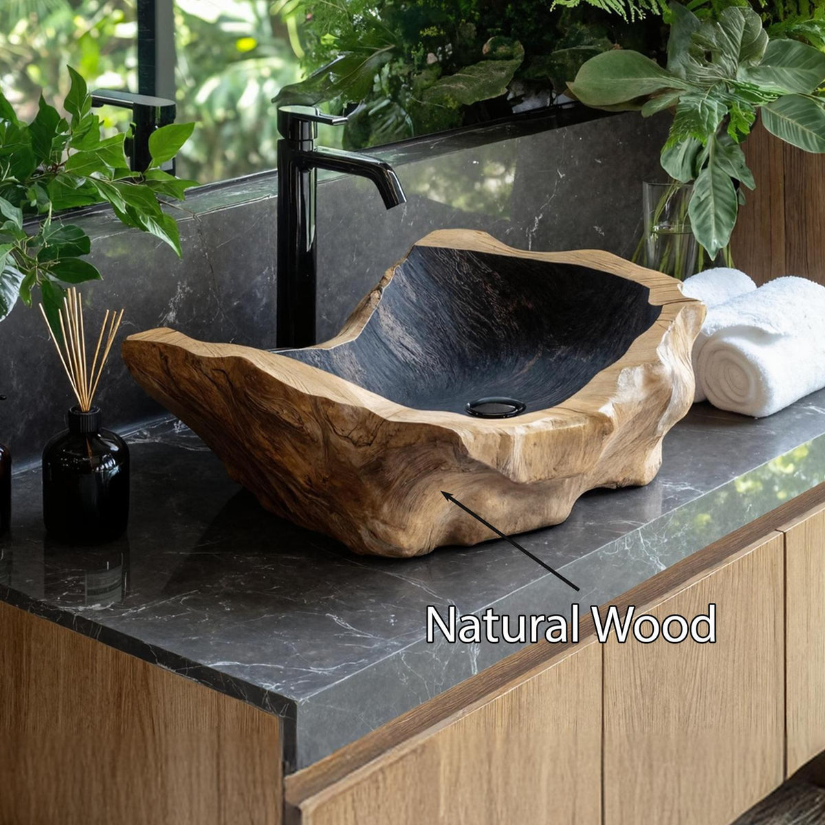 Handcrafted Wood Wash Basin For Unique Bathroom