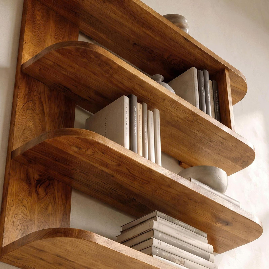 Organic Bookshelf Handcrafted Sculptural Design For Living Room