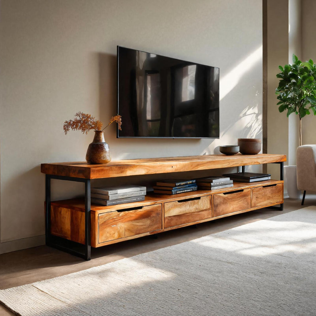 Elegant TV Cabinet With Functional Design For Media Equipment