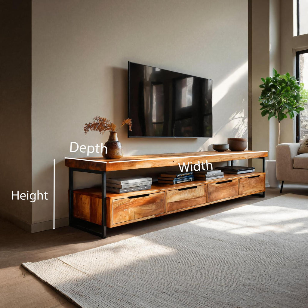 Elegant TV Cabinet With Functional Design For Media Equipment