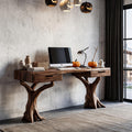 Contemporary Halloween Storage Desk With Pumpkin Display Shelves For Home Office