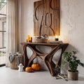 Gothic Halloween Console Table With Spider Web Inspired Base For Entryway