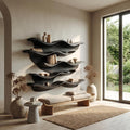 Sculptural Wave Wall Mounted Bookshelf For Living Room And Bedroom
