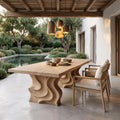 Modern Dining Table With Flowing Loop Design For Dining Room And Kitchen