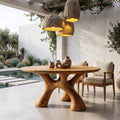 Organic Round Dining Table With Sculptural Infinity Design For Dining Room And Kitchen