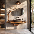 Organic Tree Branch Bathroom Vanity Wall Mounted Sink Console SINLHABRV327