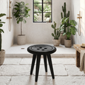 Modern Organic Wood Shower Stool, Handcrafted Waterproof Spa Bath Seat Bench for Contemporary Luxury Bathroom