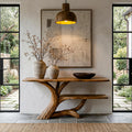 Nature-Inspired Wood Console Table with Open Shelf Storage for Living Room Entryway & Foyer, Rustic Modern Accent