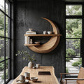 Rustic Floating Shelf with Natural Wood Display Storage, Wall Mounted Ledge Shelf