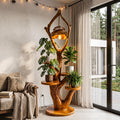 Modern Halloween Multi Tier Plant Stand With Sculptural Branch Shelves For Sunroom