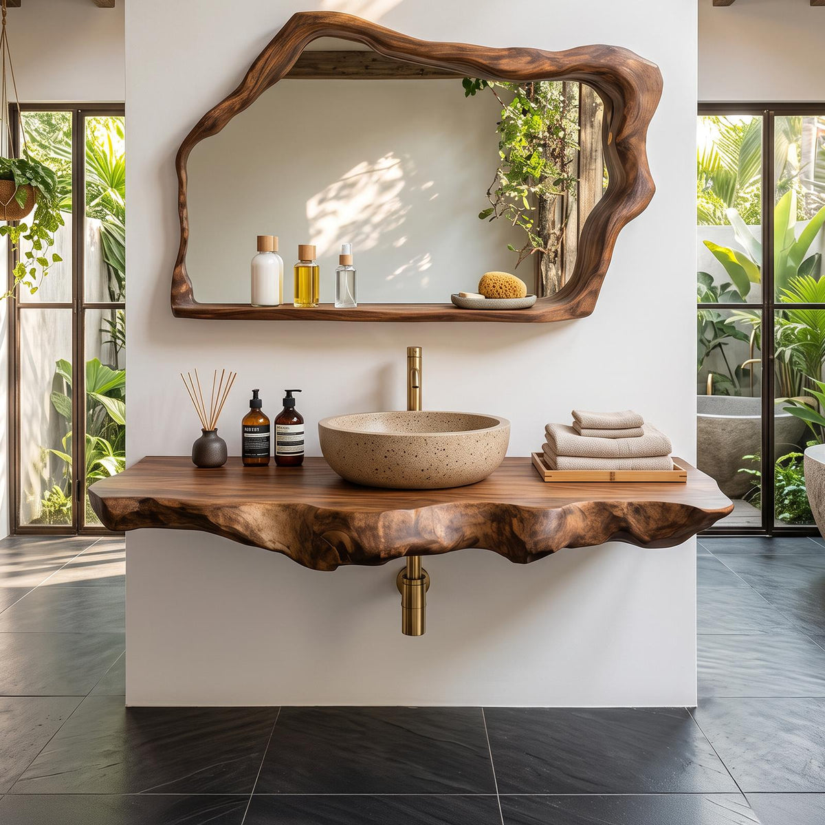 Rustic Wood Vanity For Elegant Bathroom Decor SILDTTRBAS019