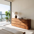 Quiet Luxury Sideboard for Living Room, Handcrafted Solid Wood Buffet Storage Cabinet & Credenza, Model