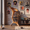 Handcrafted Wood Record Player Stand For Entryway