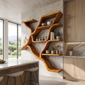 Organic Tree Branch Wall Mounted Shelves for Kitchen