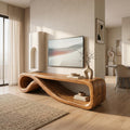 Modern Entertainment Center Sculptural Wood Furniture