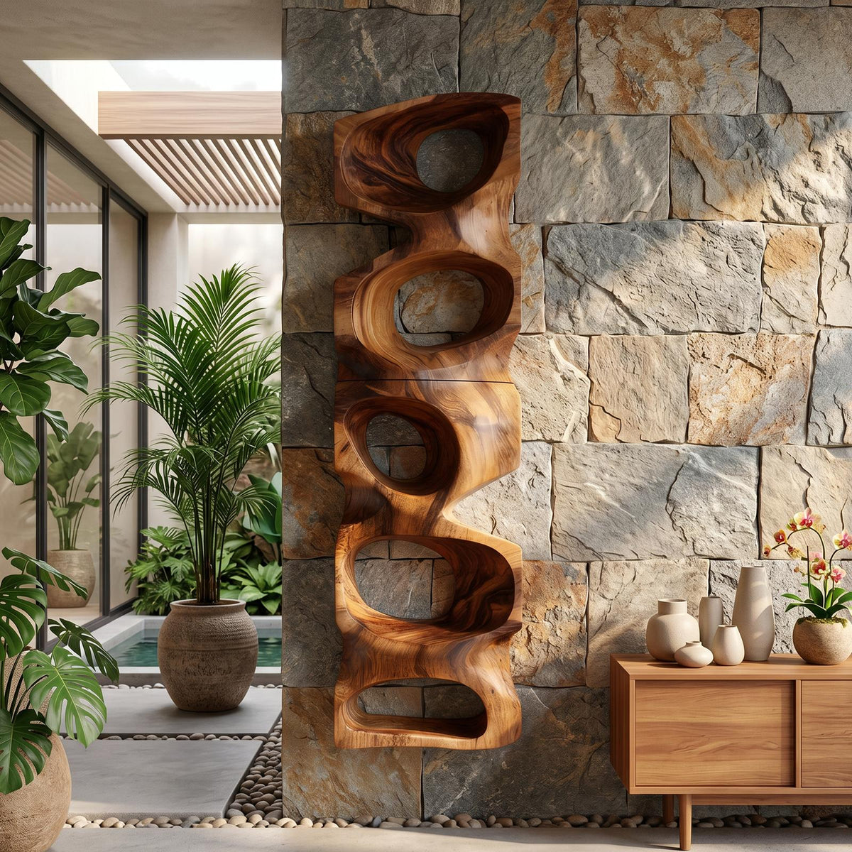 Contemporary Sculptural Display Shelf For Living Room SILDTTNWA168