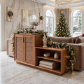 Modern Christmas Wooden Storage Cabinet Nutcracker Decor