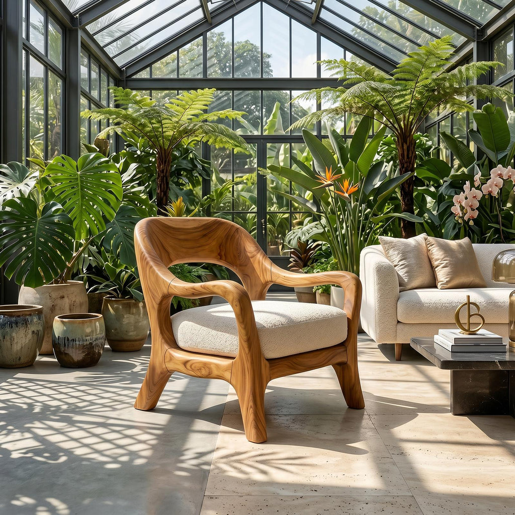 Organic Modern Statement Chair Luxury Living Space SILDTTRCHR010