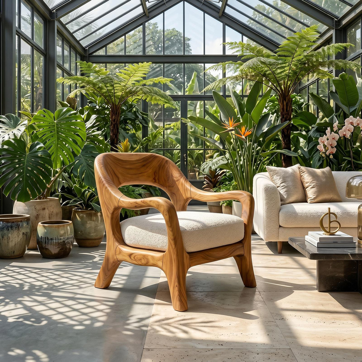 Organic Modern Statement Chair Luxury Living Space SILDTTRCHR010